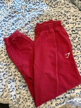 Gymshark Kids Maroon Fleece Joggers